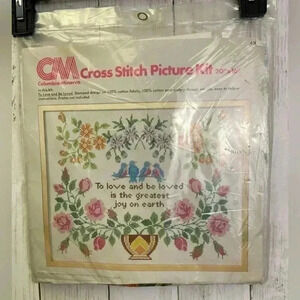 Vintage CM Columbia-Minerva Cross Stich Picture Kit 20x16
